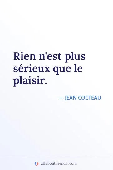 aesthetic french quote rien plus serieux que plaisir