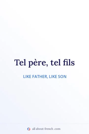 aesthetic french quote tel pere tel fils