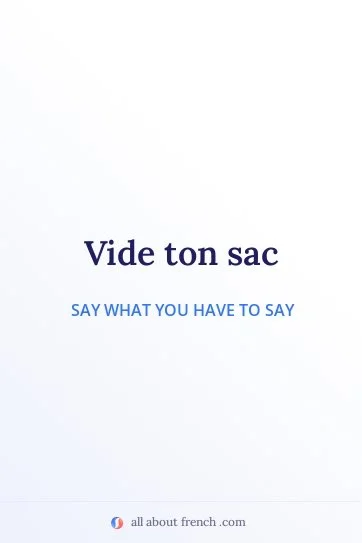 aesthetic french quote vide ton sac