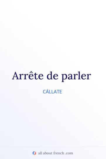 cita en francés estética arrete de parler