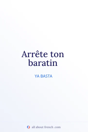 cita francesa estética arrete ton baratin
