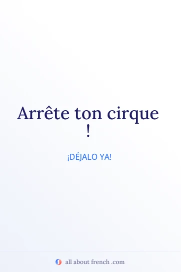 cita francesa estética arrete ton cirque