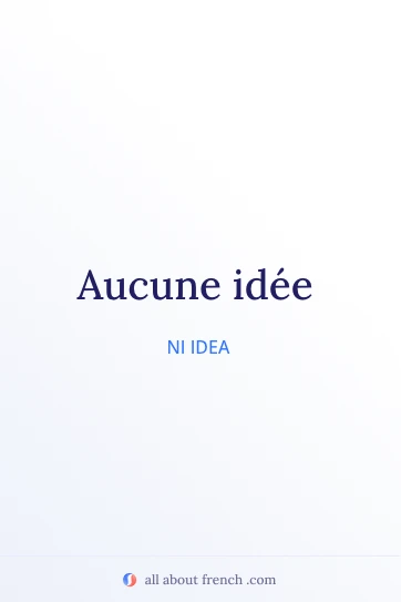 cita estética en francés aucune idee