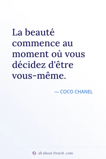 cita estética en francés beaute commence etre vous meme