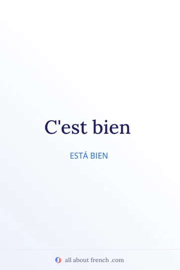 cita estética en francés c'est bien