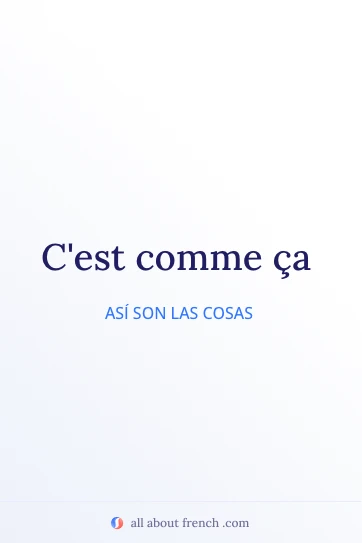 cita en francés estética c'est comme ca