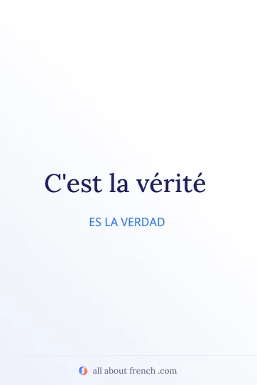 cita en francés estética cest la verite