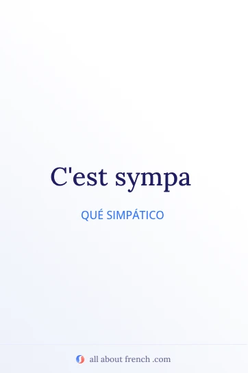 imagen estética de la cita en francés cest sympa