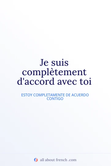 frase francesa estética completement daccord avec