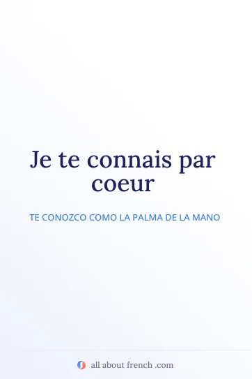 cita estética en francés connais par coeur