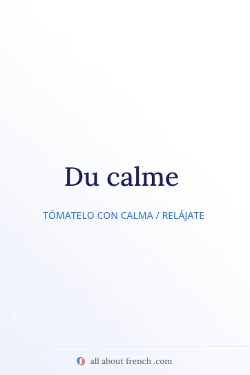 cita estética en francés du calme