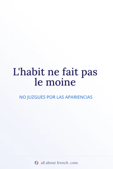cita francesa estética habit fait pas le moine
