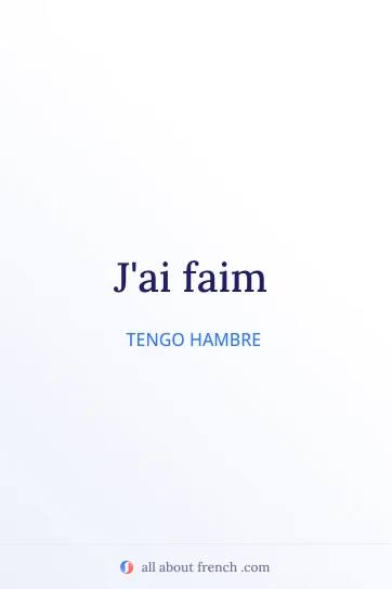 cita estética en francés jai faim