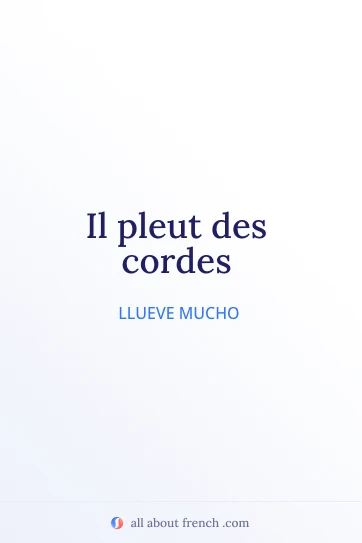 cita francesa estética pleuvoir des cordes