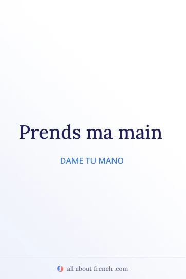 cita francesa estética prends ma main