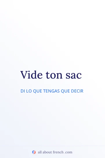 cita en francés estética vide ton sac