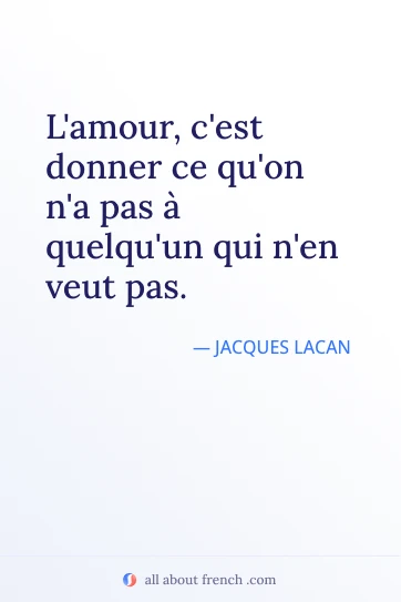 citazione francese estetica amour donner ce quon na pas quelquun qui veut pas