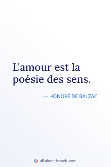 citazione francese estetica amour poesie des sens