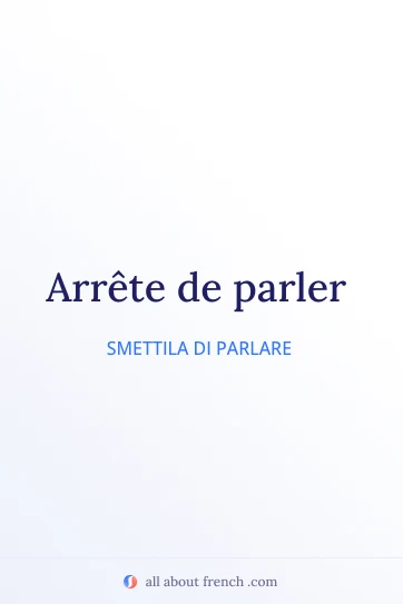 citazione francese estetica arrete de parler