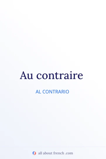 citazione francese estetica au contraire