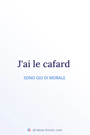 citazione francese estetica avoir le cafard