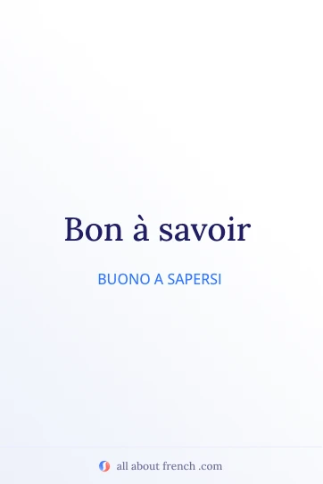citazione francese estetica bon a savoir