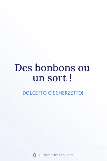 citazione francese estetica des bonbons ou un sort