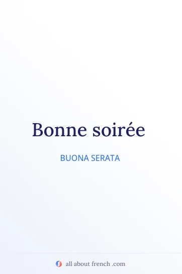 citazione francese estetica bonne soirée