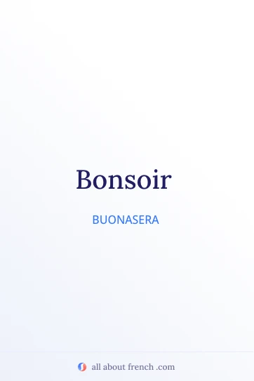 citazione francese estetica bonsoir
