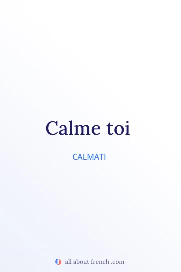 citazione francese estetica calme toi