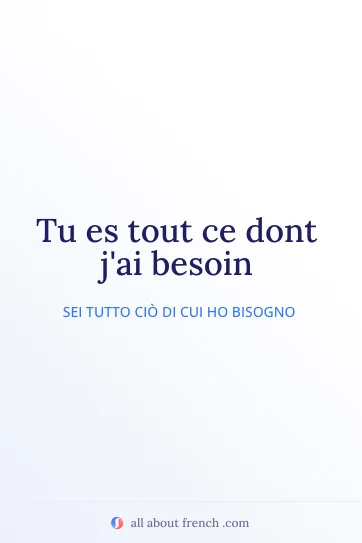 citazione francese estetica ce dont jai besoin