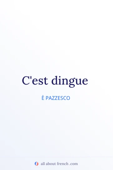 bella citazione francese c'est dingue