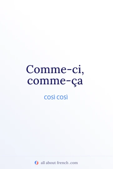citazione francese estetica comme ci comme ca