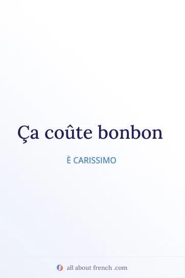 citazione francese estetica ça coûte bonbon