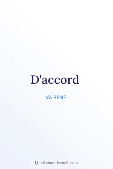 bella citazione francese daccord