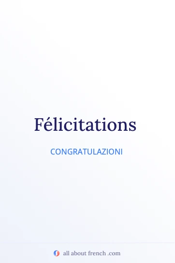 bella citazione francese felicitations