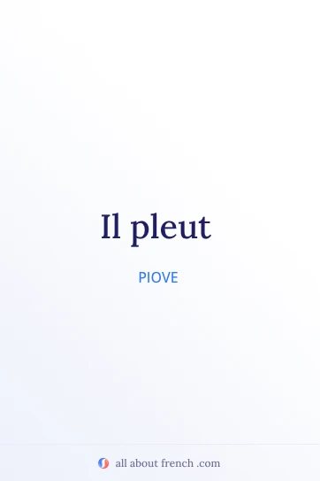 bella citazione francese il pleut