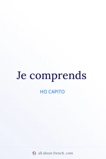 citazione francese estetica je comprends