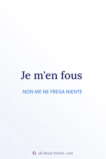 citazione francese estetica je men fous