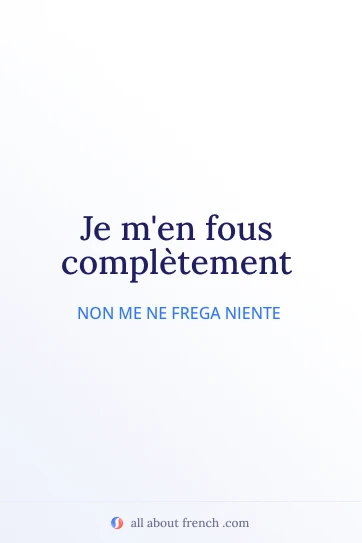 citazione francese estetica je men fous completement