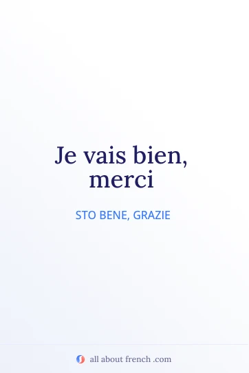 frase francese estetica je vais bien merci