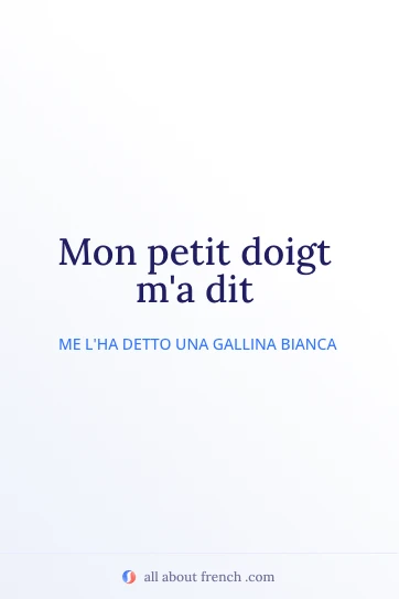 citazione francese estetica petit doigt ma dit