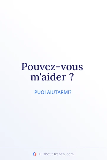 frase francese estetica pouvez vous maider