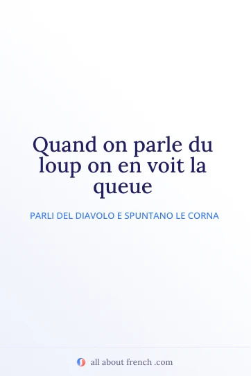 citazione francese estetica quand parle loup voit queue