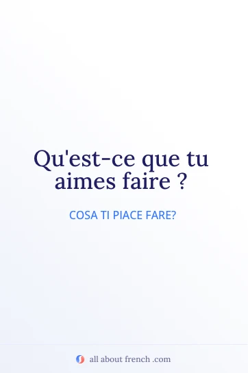 citazione francese estetica quest ce que tu aimes faire