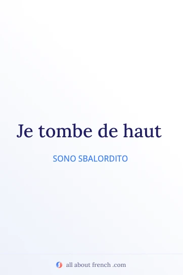 citazione francese estetica tomber de haut