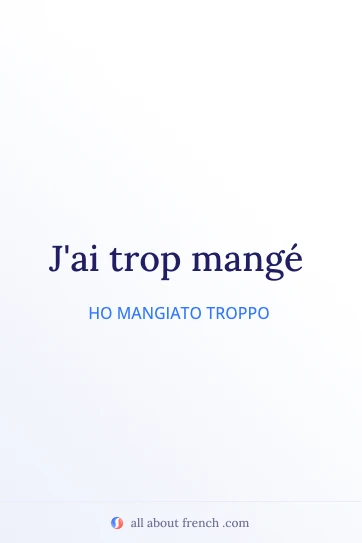 citazione francese estetica trop manger