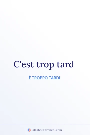 citazione francese estetica trop tard