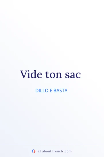 citazione francese estetica vide ton sac