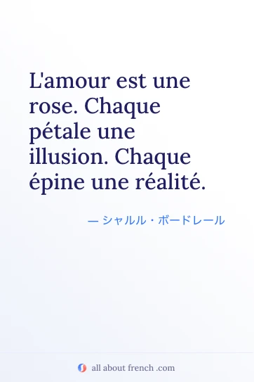 おしゃれなフランス語の名言 lamour est une rose